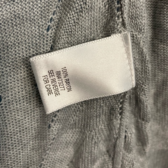 Croft & Barrow Lace Cardigan - Gray - Small - Picture 5 of 5